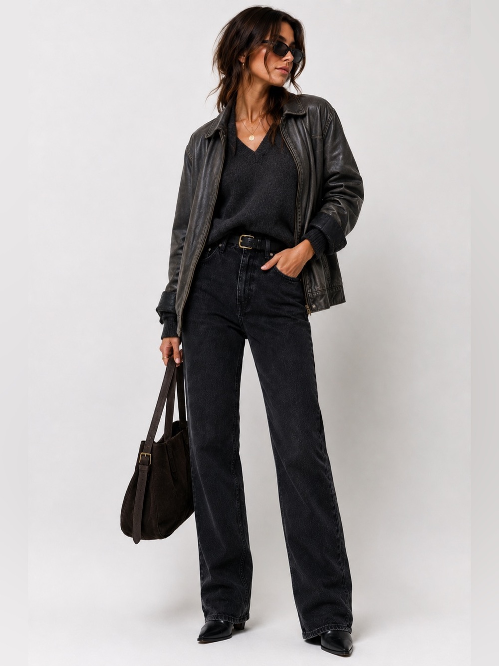 Katy Tall Black High Waisted Straight Leg Jeans Women’s US 6 W10 L36